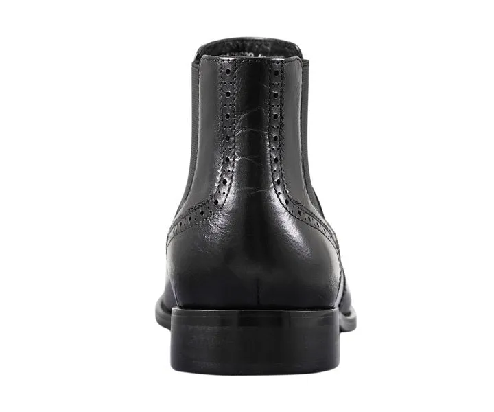 Asher Green Ag2632 Chelsea Boots Men's Black & White Leather