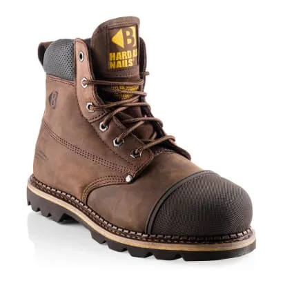 B301 Buckbootz Tough as Nails SB P HRO SRC Chocolate Oil Leather Goodyear Welted Safety Lace Boot