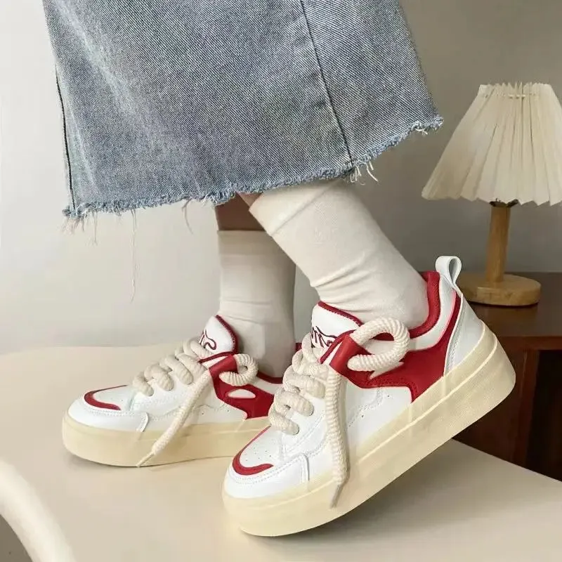 binfenxie  -  Hot New Fashion Shoes For Women Versatile Style Y2k Sneakers Comfortable Casual Designer Female Pink White Girls Shoes Warm