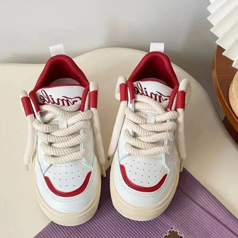 binfenxie  -  Hot New Fashion Shoes For Women Versatile Style Y2k Sneakers Comfortable Casual Designer Female Pink White Girls Shoes Warm