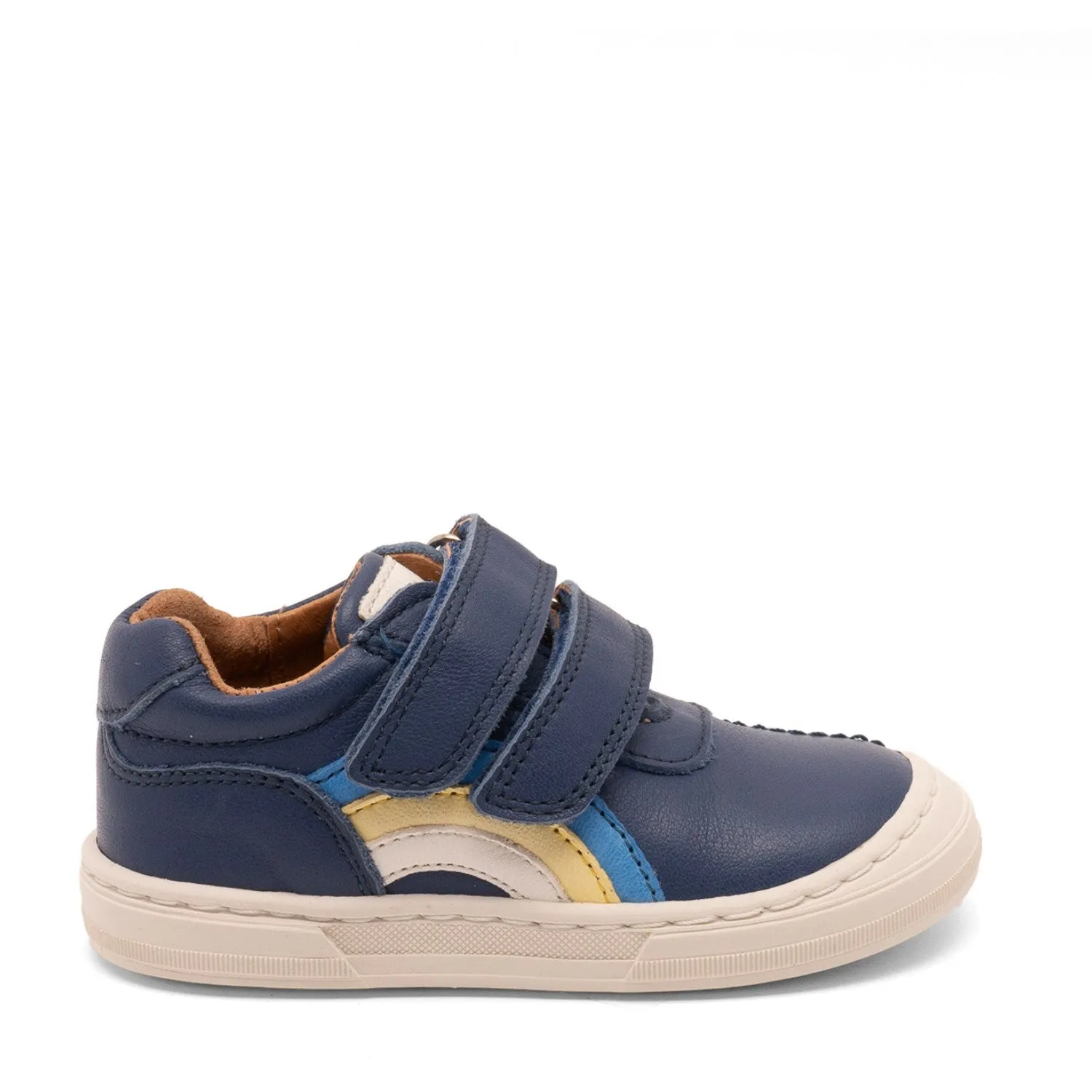 Bisgaard Deep Blue Rainbow Low Velcro Shoe