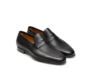 Black Leather Mauson Penny Loafers - AW24