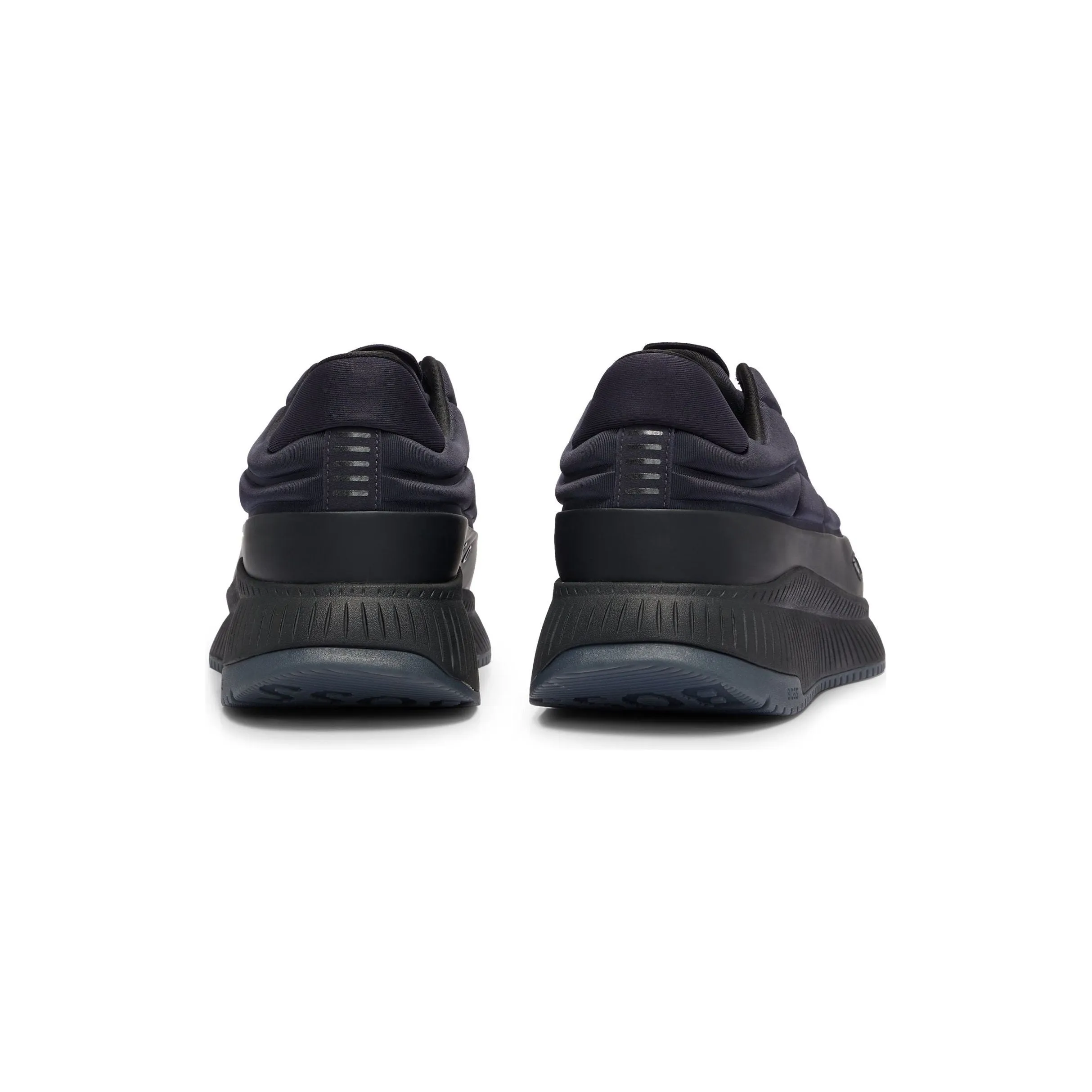 BOSS PADDED JERSEY SNEAKERS WITH BRANDED DETAILS