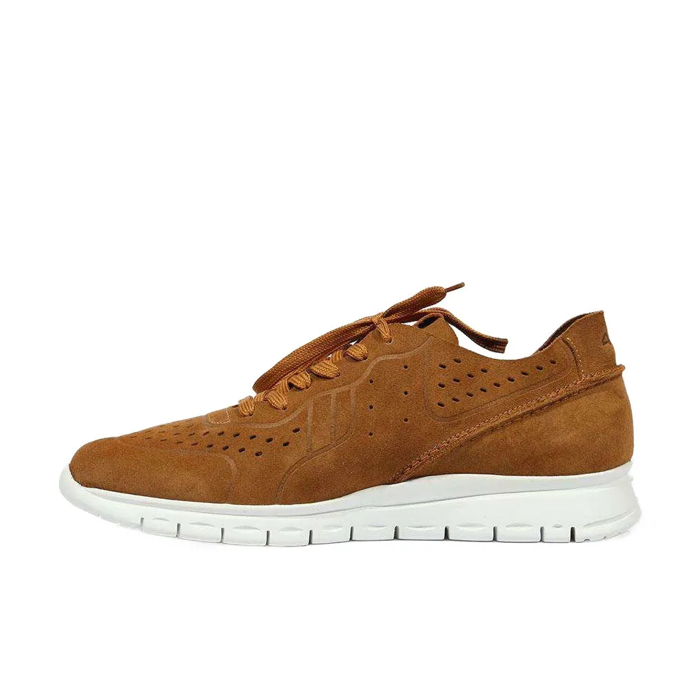 Cesare Paciotti Luxury Italian Men's 4US Madi Suede Cuoio Brown Sneakers (CPM5312)