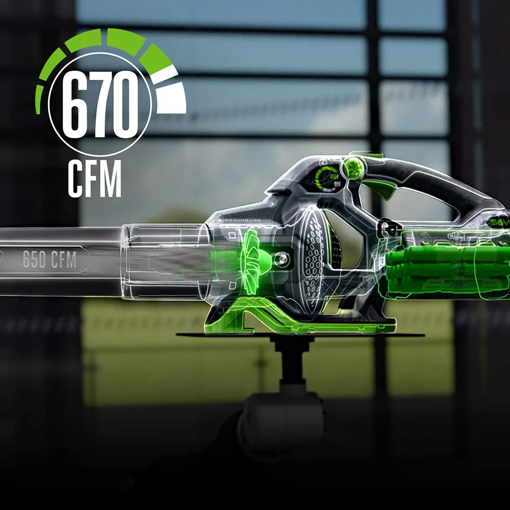 EGO POWER  Combo, Cordless Trimmer and Blower, 15" Trimmer for Weeds and Grass with POWERLOAD and Cordless Electric 670 CFM Blower, Includes 56V 4.0Ah Battery and Charger - ST6703LB
