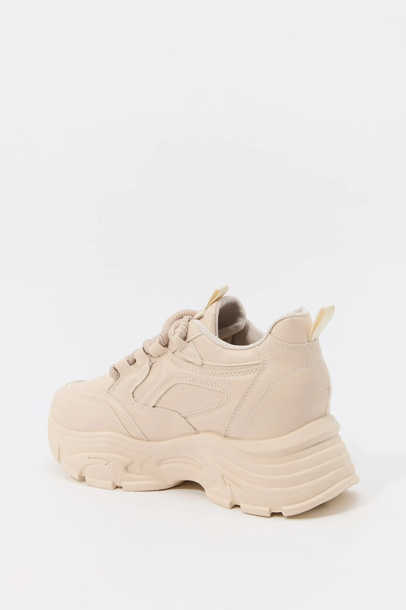 Espadrilles plateforme à semelles épaisses en similicuir