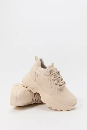 Espadrilles plateforme à semelles épaisses en similicuir
