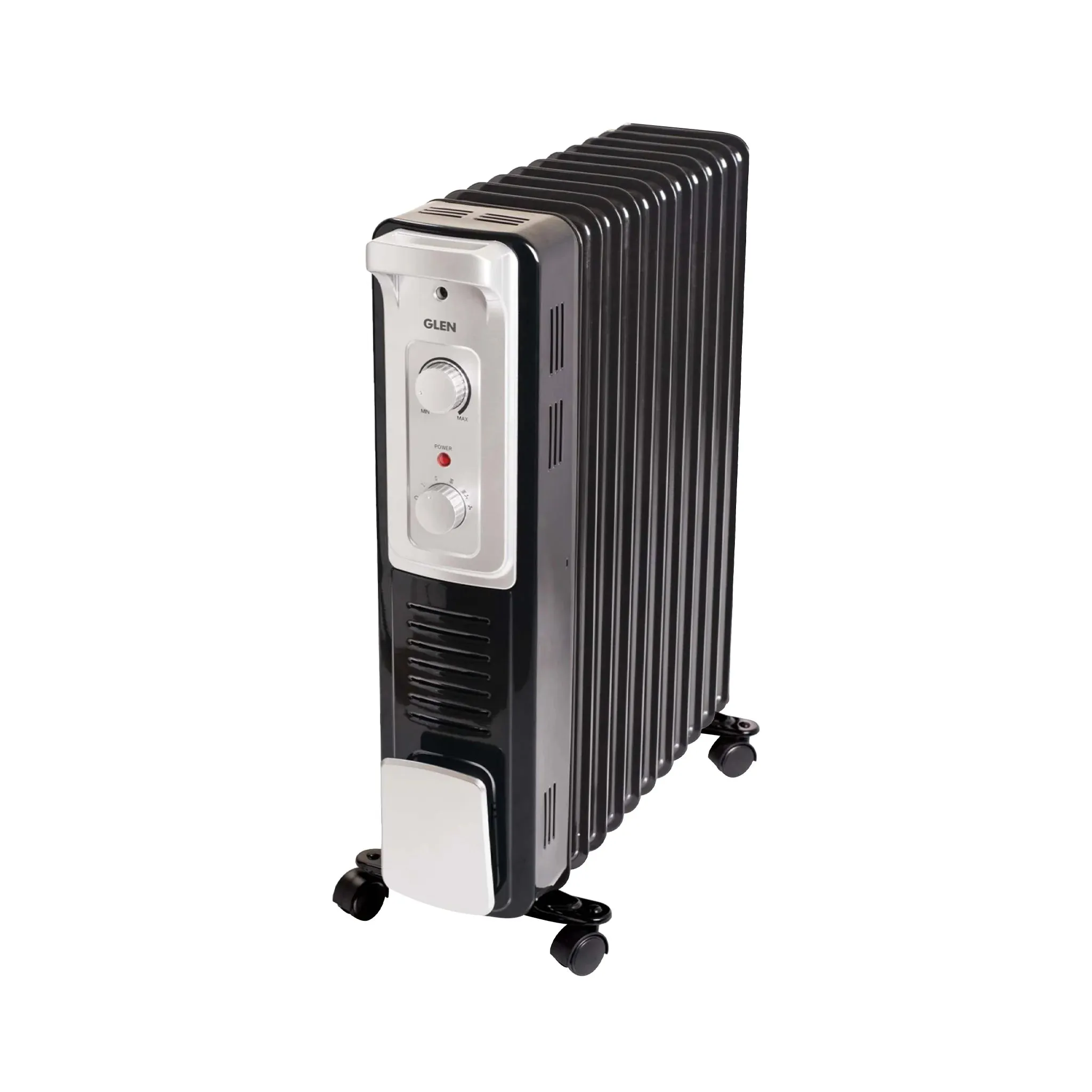 Glen HA7015 Oil Filled Radiator Room Heater 2500W with Turbo Ceramic Fan 400W Black  - 11 Fin