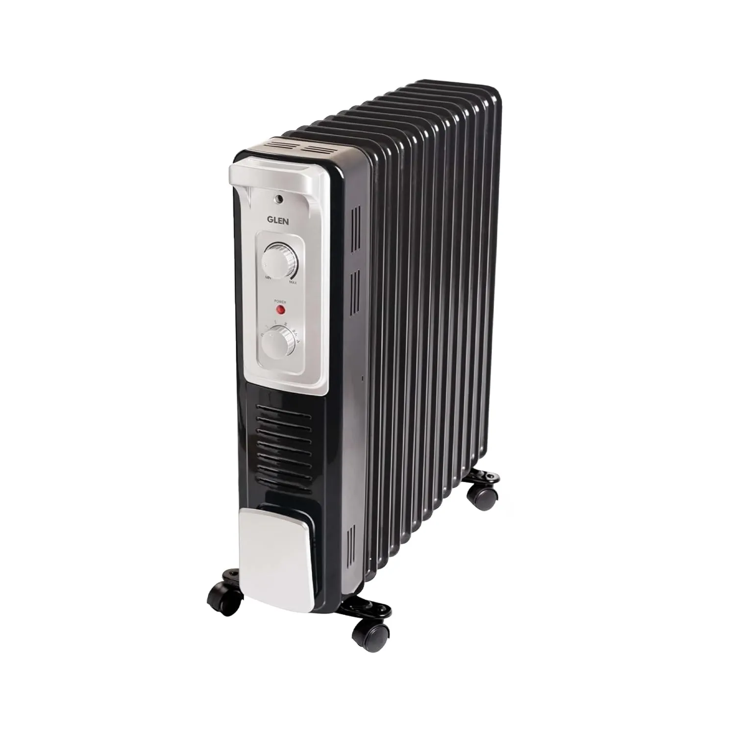 Glen HA7015OR13 13 Fin Oil Filled Radiator Room Heater With Turbo Ceramic Fan 2500W with 400W PTC Fan, Adjustable Thermostat, ISI certified, 2 Years Warranty