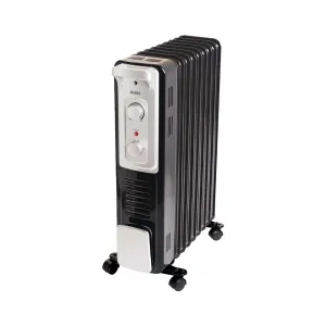 Glen HA7015OR9 Oil Filled Radiator Room Heater 2000W with Turbo Ceramic Fan400W Black  - 9 Fin