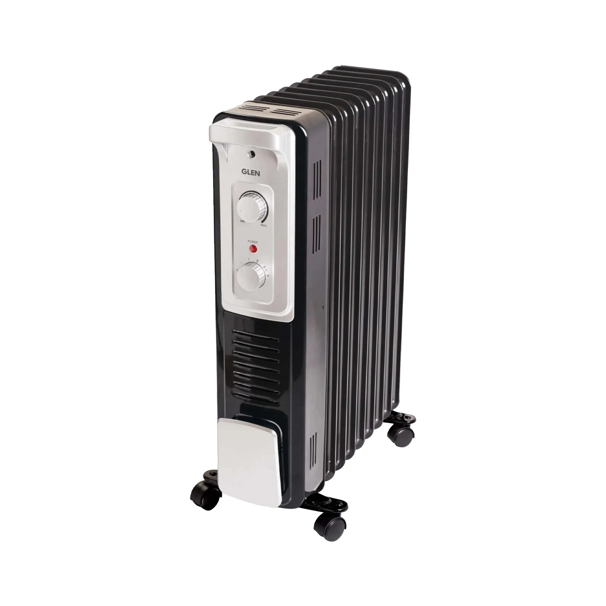 Glen HA7015OR9 Oil Filled Radiator Room Heater 2000W with Turbo Ceramic Fan400W Black  - 9 Fin