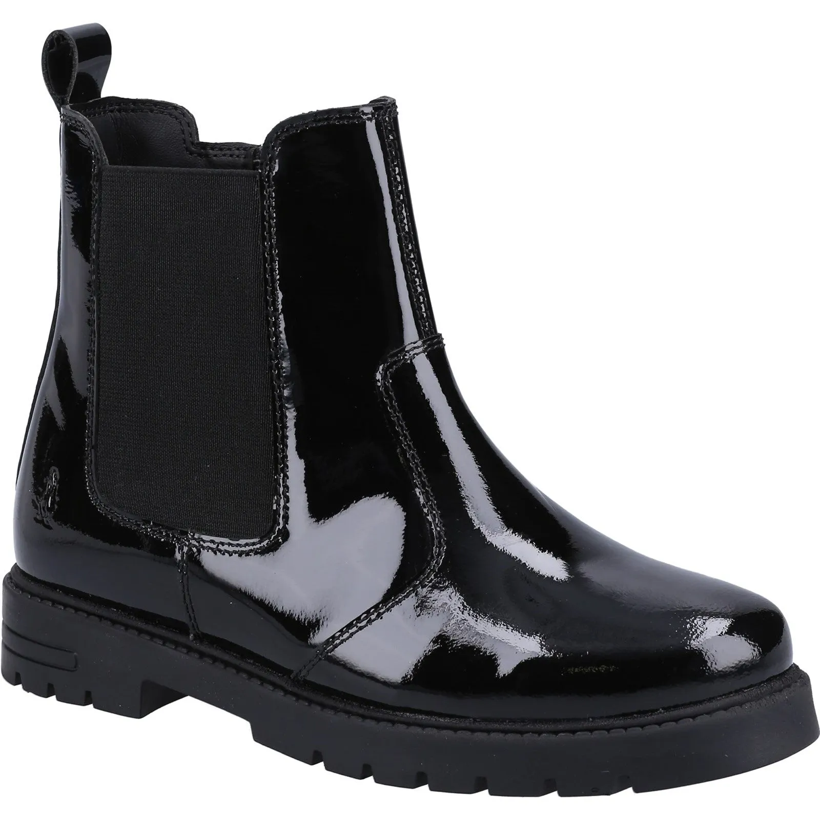 Hush Puppies Laura Patent JNR Chelsea Shoes