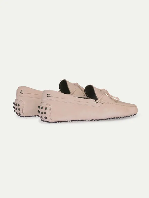 Light Beige Suede Ophelia Driving Loafers - AW24