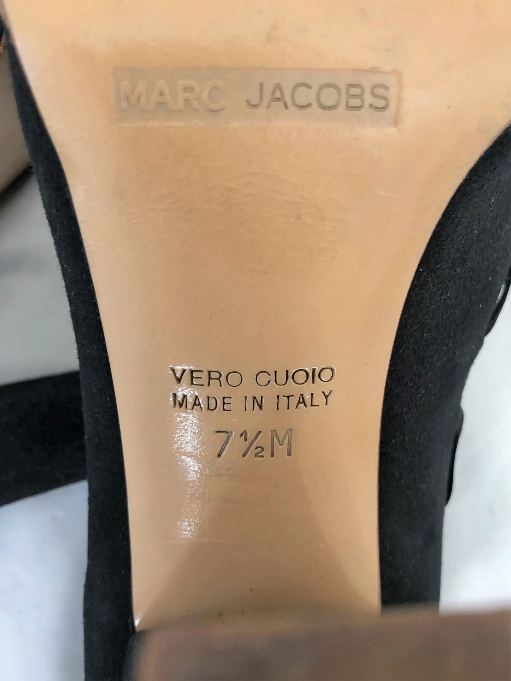 Marc Jacobs Size 7.5 Navy Suede Ribbon Pumps