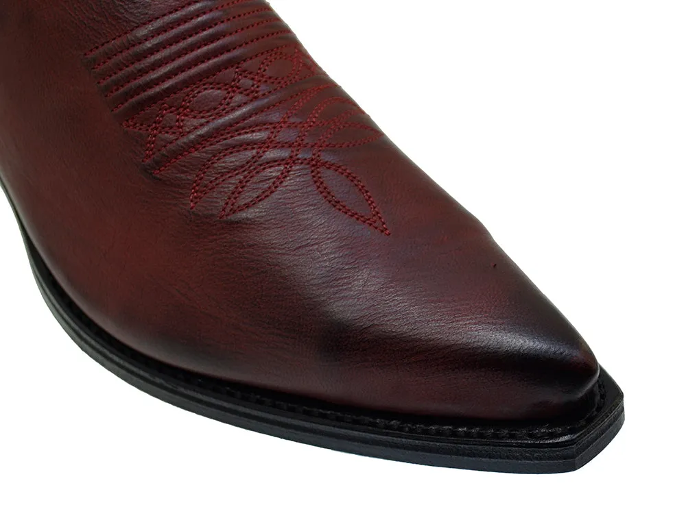 Men's Cowboy Boots Sendra 6479 Red Leather Cuban Heel