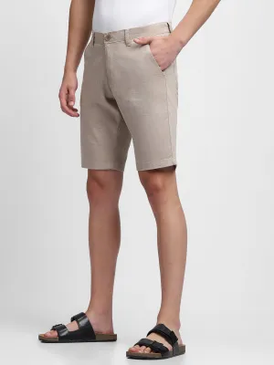 Men's Ecru Cotton Shorts