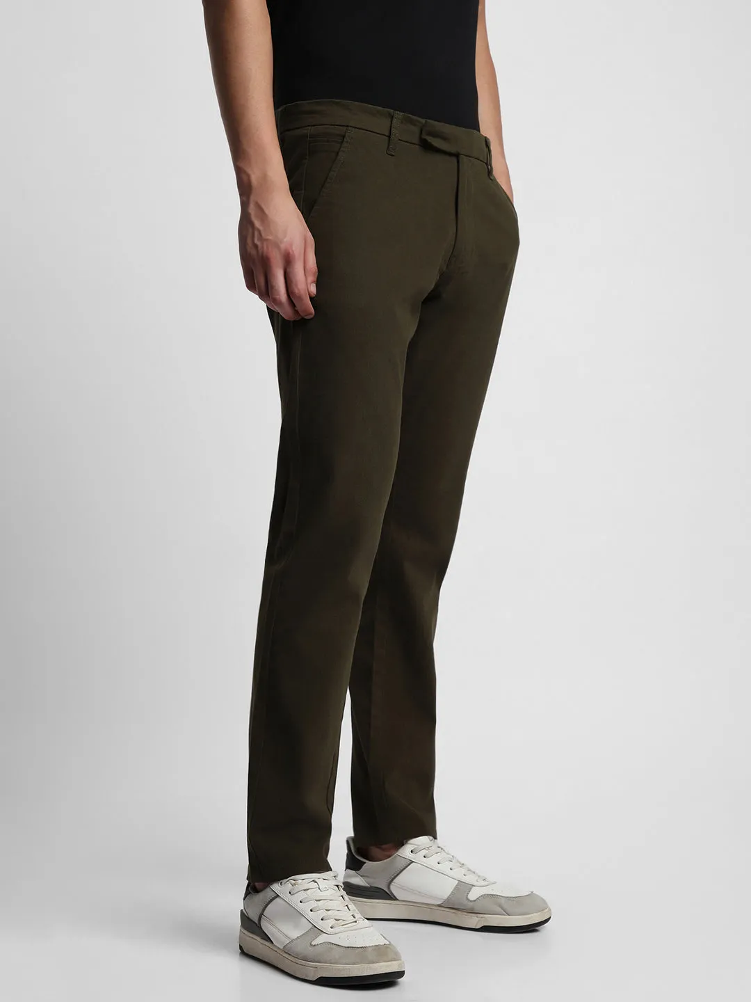 Men's Green Slim Fit Trousers