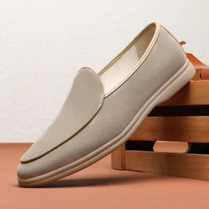 Men's Suede Loafers with Cushioned Insole