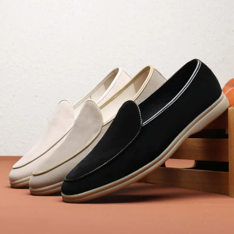 Men's Suede Loafers with Cushioned Insole