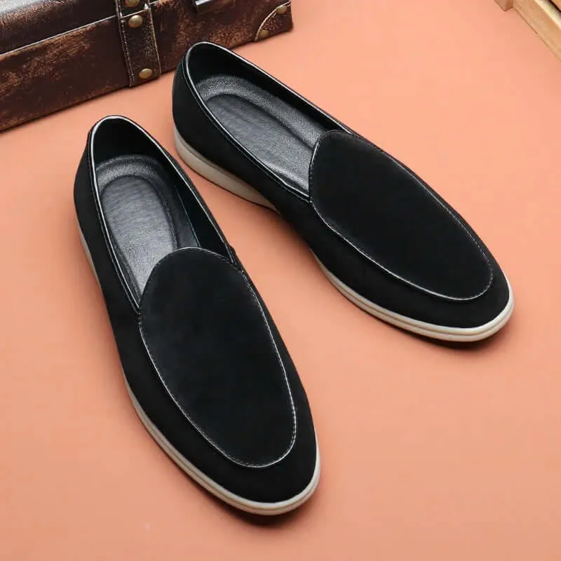 Men's Suede Loafers with Cushioned Insole