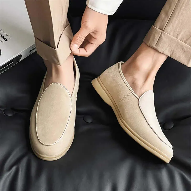 Men's Suede Loafers with Cushioned Insole