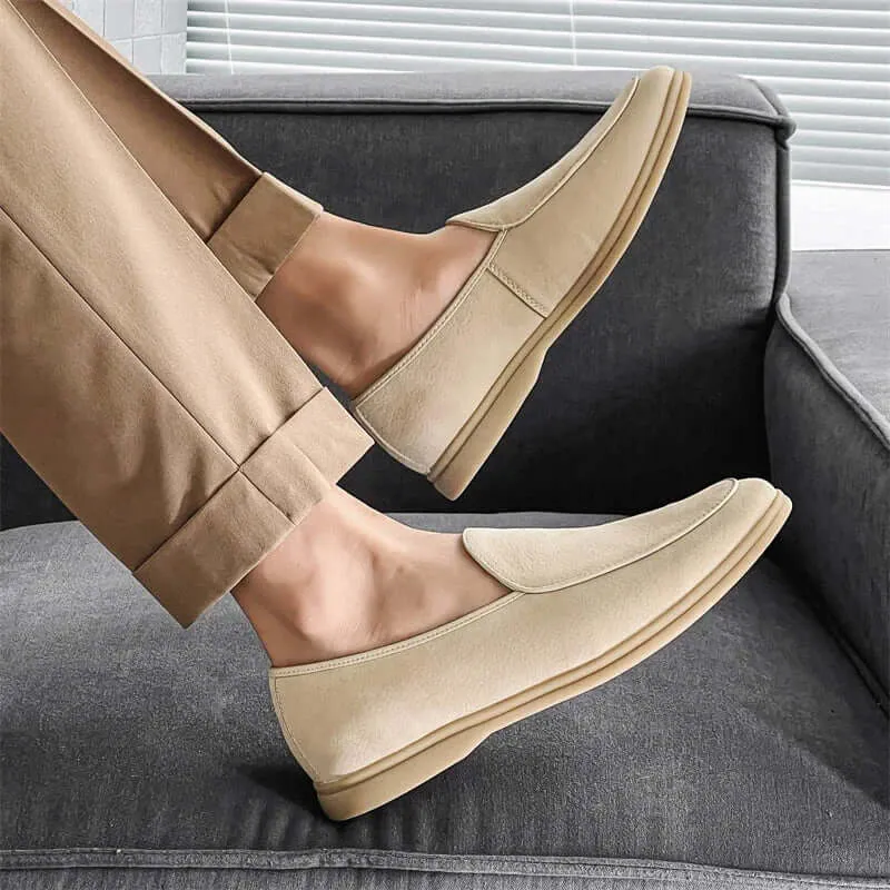 Men's Suede Loafers with Cushioned Insole