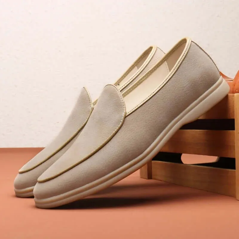 Men's Suede Loafers with Cushioned Insole