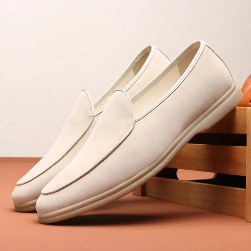 Men's Suede Loafers with Cushioned Insole