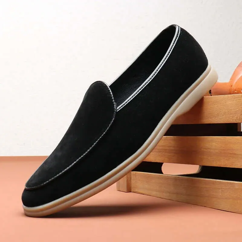 Men's Suede Loafers with Cushioned Insole