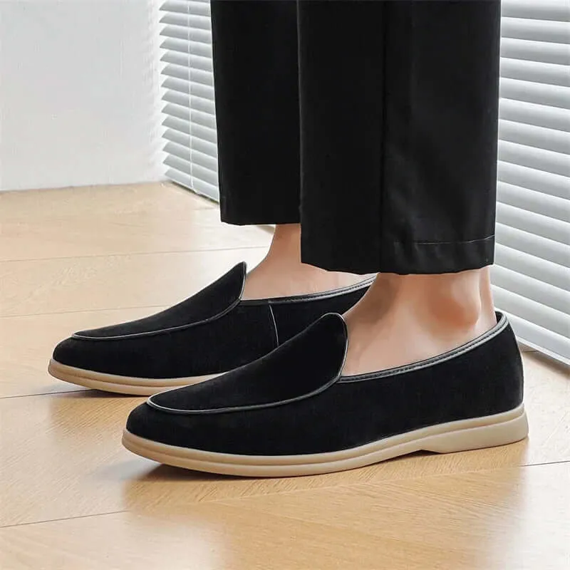 Men's Suede Loafers with Cushioned Insole