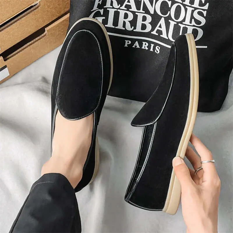 Men's Suede Loafers with Cushioned Insole