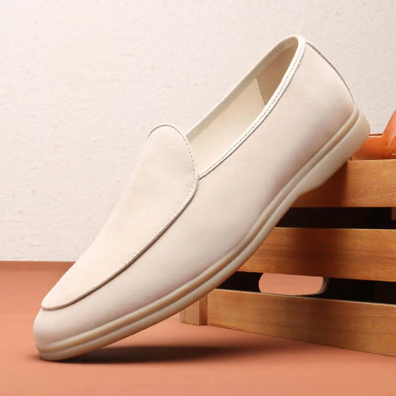 Men's Suede Loafers with Cushioned Insole