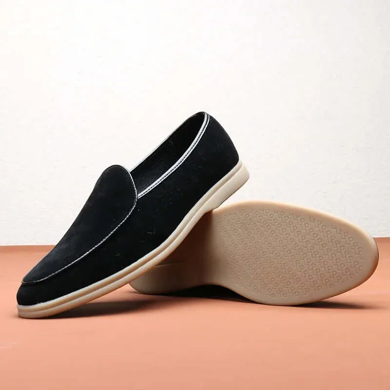 Men's Suede Loafers with Cushioned Insole