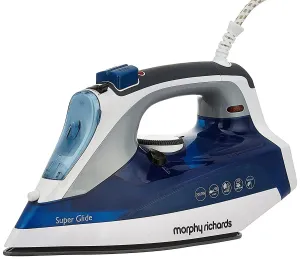 Morphy Richards Super Glide 2000-Watt Steam Iron (White/Blue)