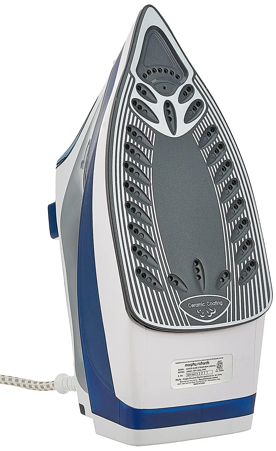 Morphy Richards Super Glide 2000-Watt Steam Iron (White/Blue)