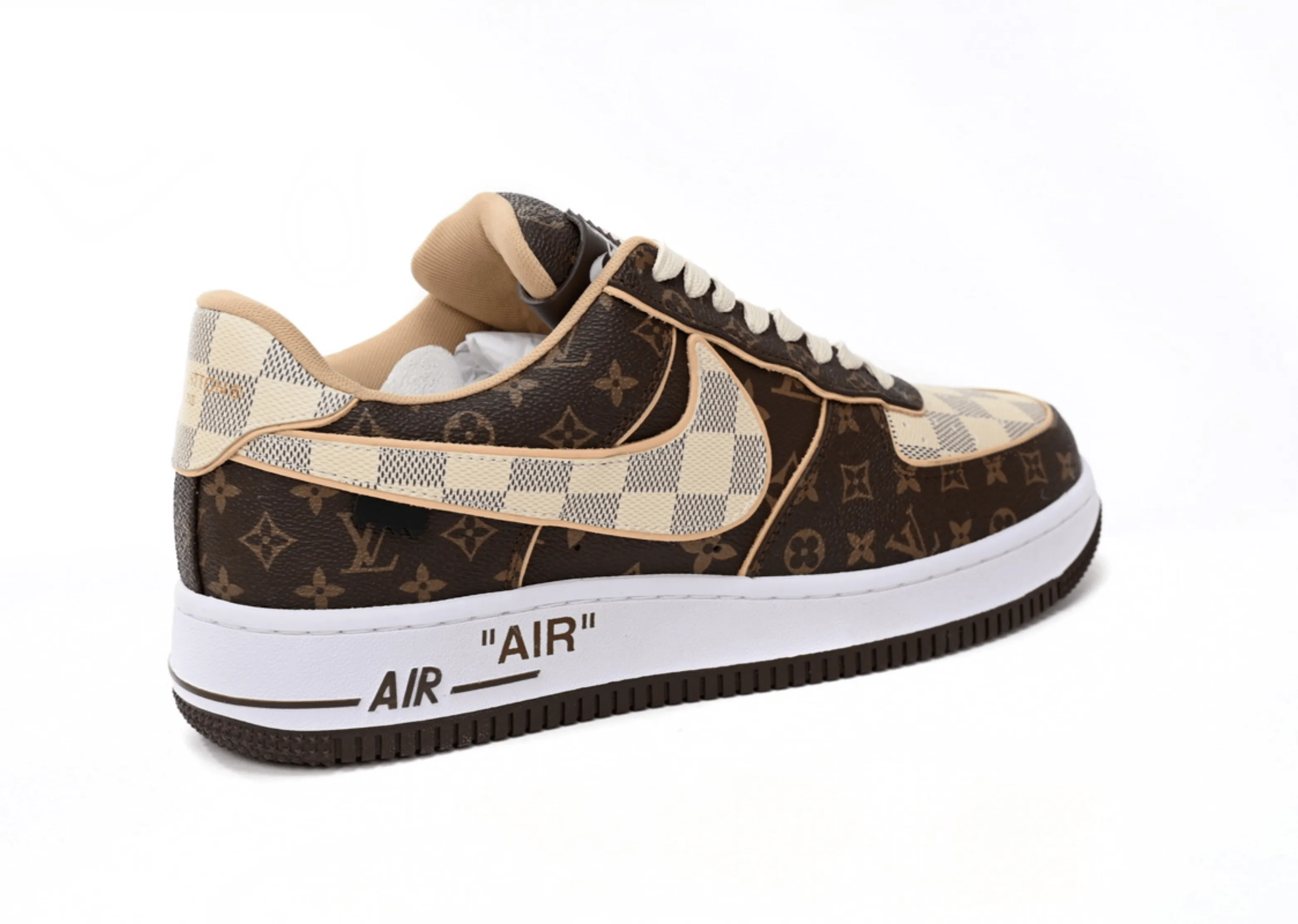 Nike Air Force 1 X Louis Vuitton Monogram Brown Damier Azur (Special Box Available)