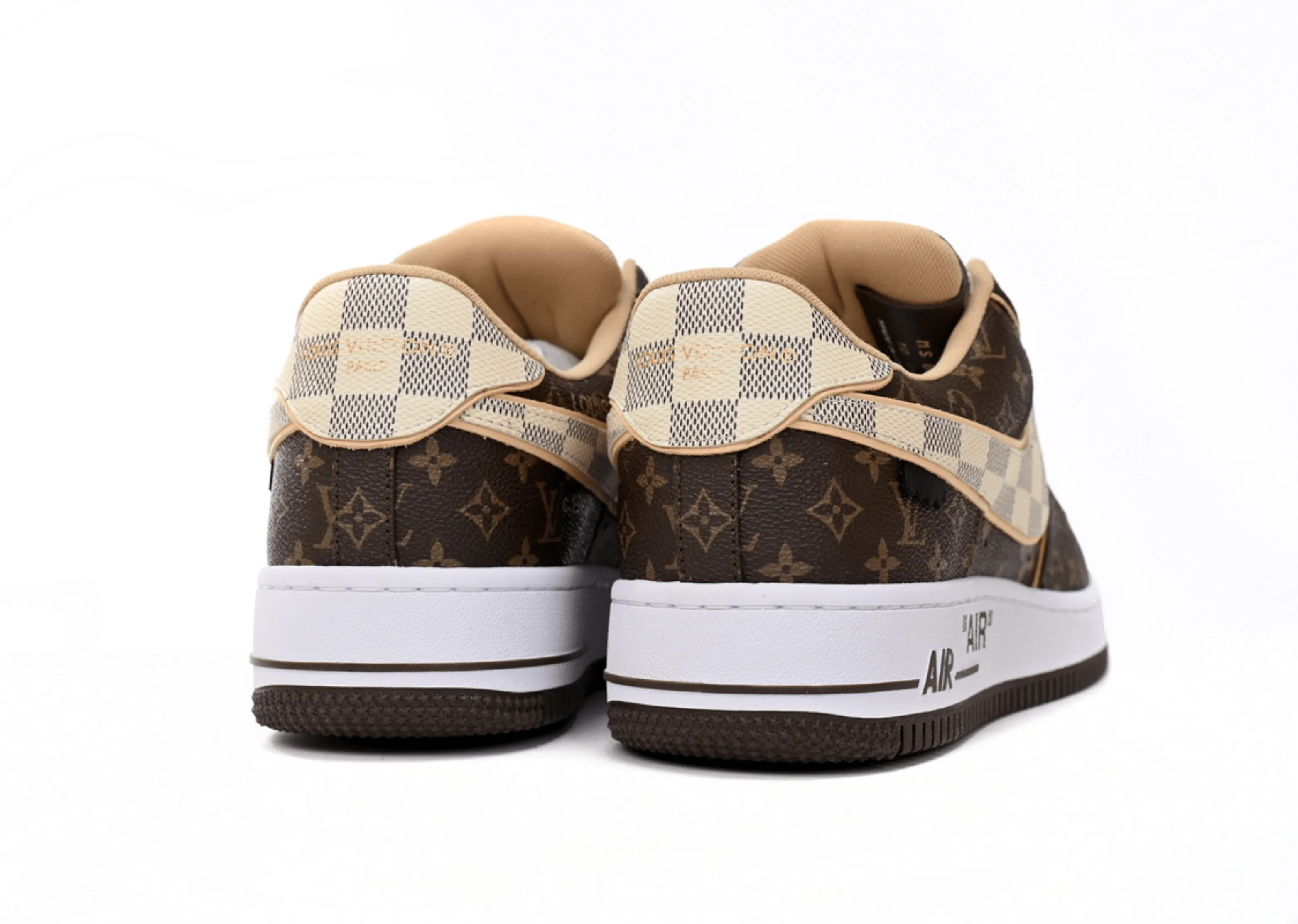 Nike Air Force 1 X Louis Vuitton Monogram Brown Damier Azur (Special Box Available)