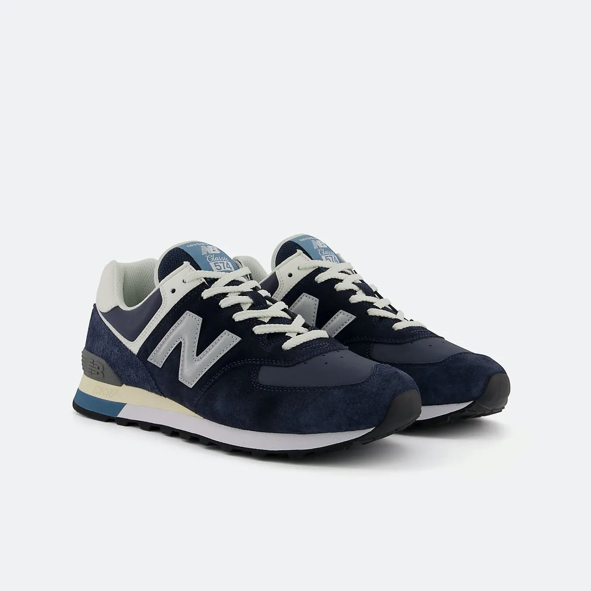 Scarpe Uomo NEW BALANCE Sneakers 574 in Mesh e Suede colore Navy