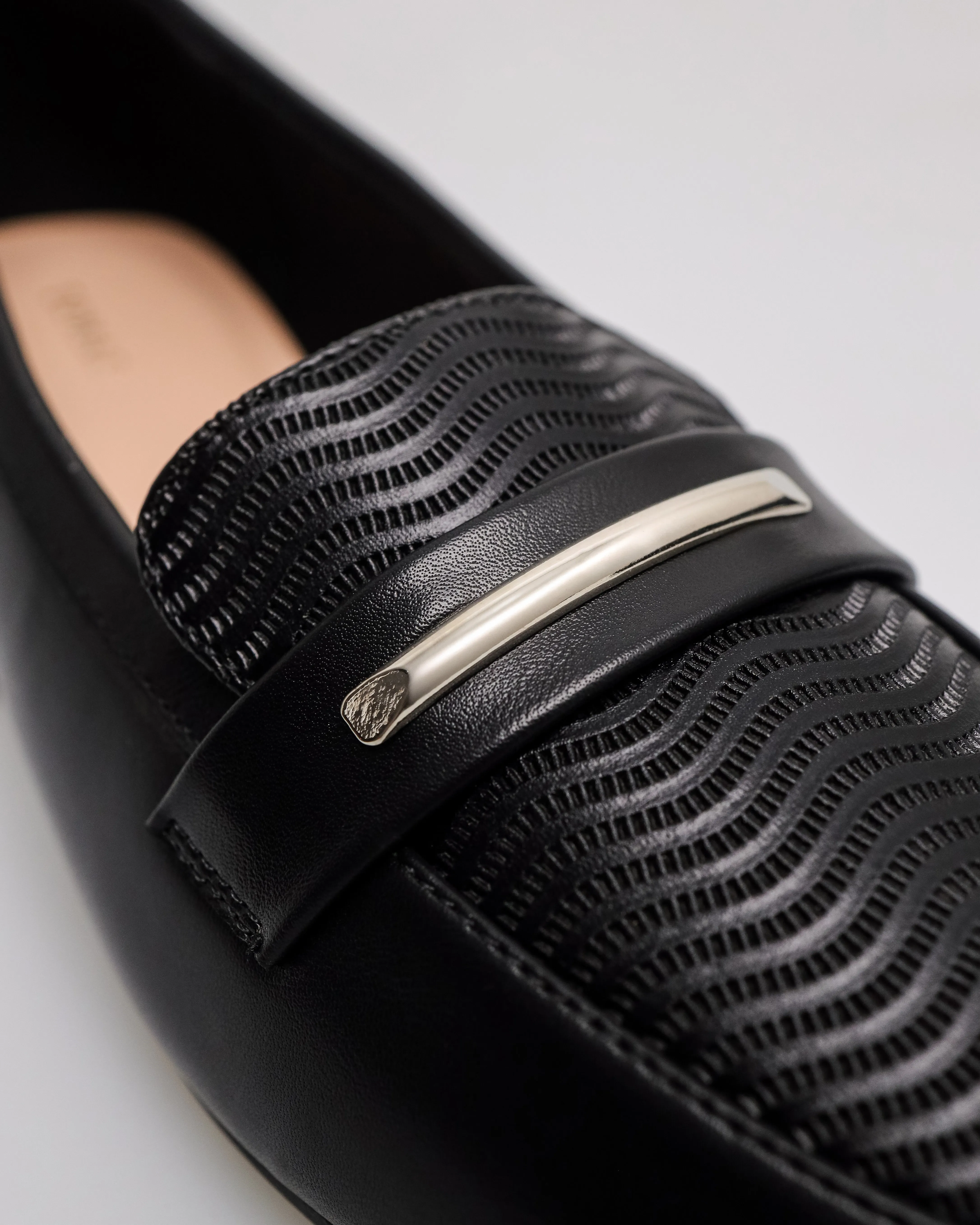 Tomaz NN368 Ladies Wavy Silvery Charm Loafers