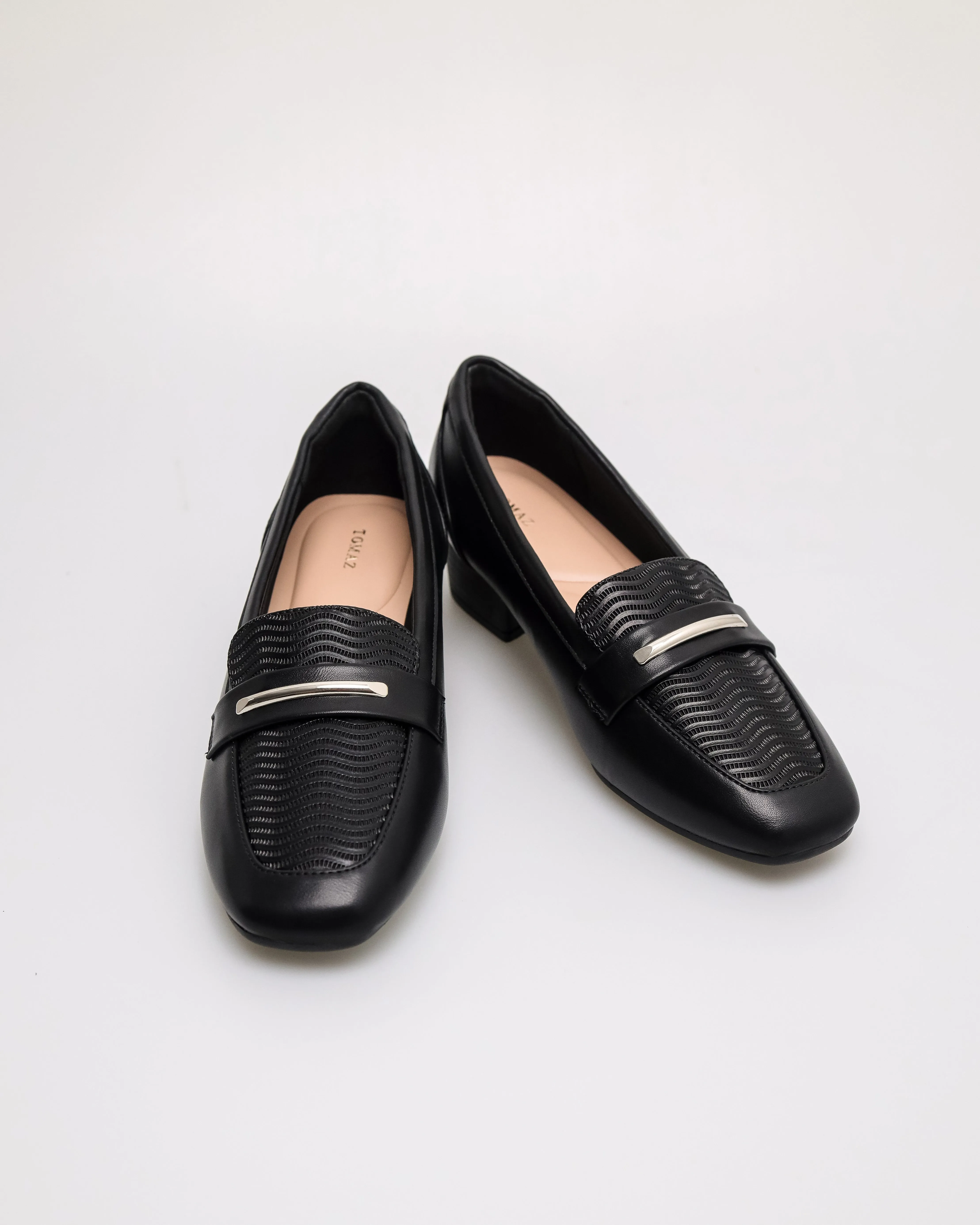 Tomaz NN368 Ladies Wavy Silvery Charm Loafers