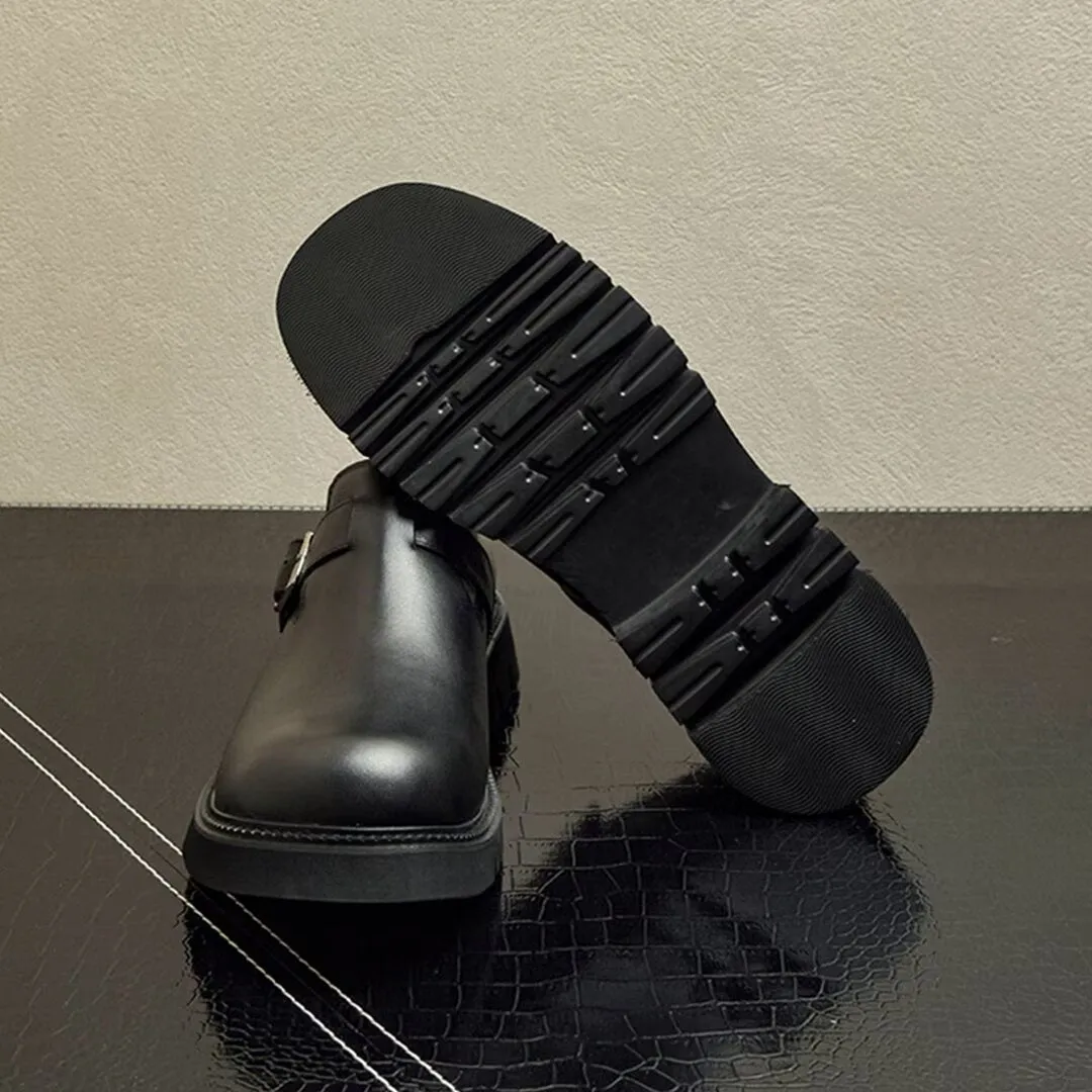 Veltique Elegance Buckle Loafers
